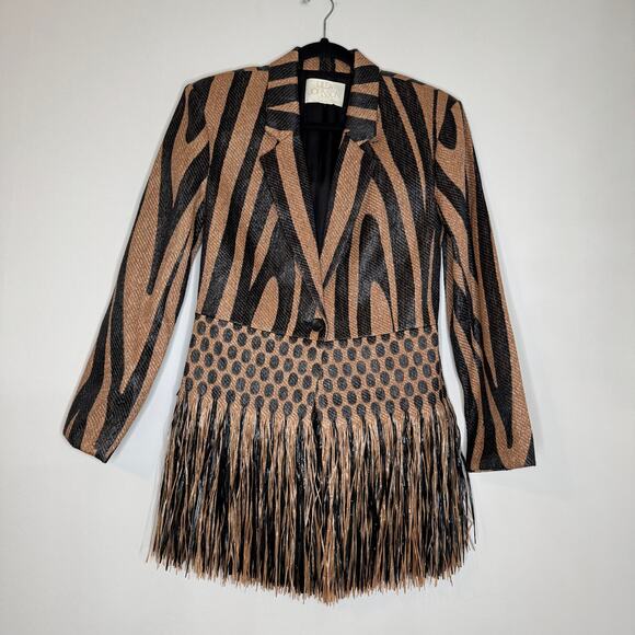 Ulla Johnson Priya Fringe Printed Blazer – Current Season – Medium - Picture 3 of 9